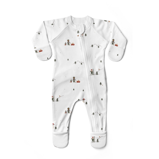 Winter Wonderlands Bamboo Organic Footie