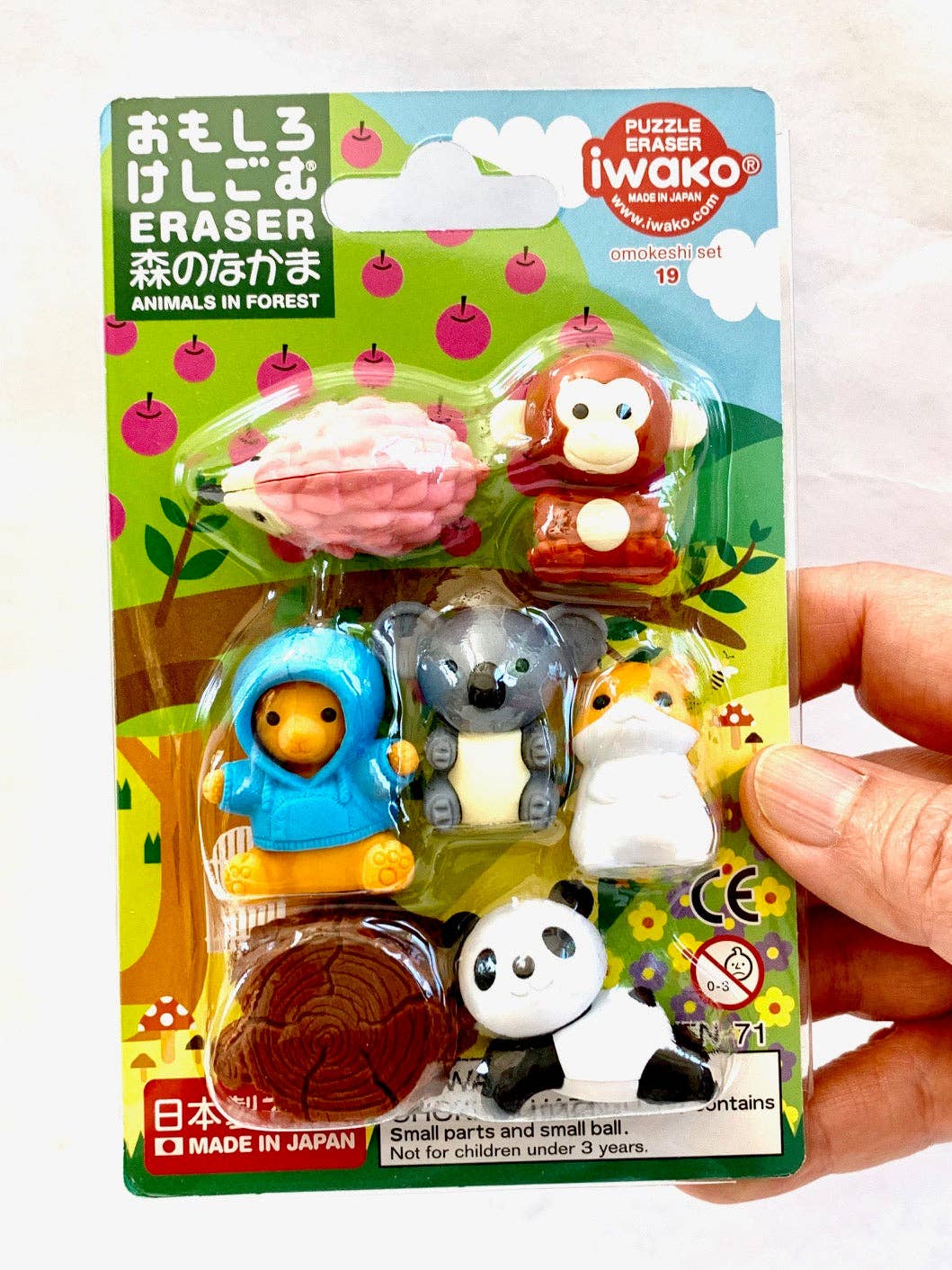 Iwako Kawaii Animal Eraser Card