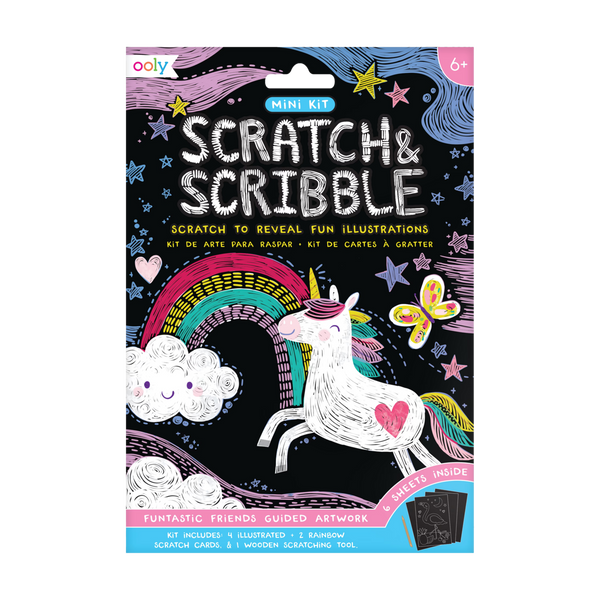Funtastic Friends Scratch and Scribble Mini Scratch Art Kit