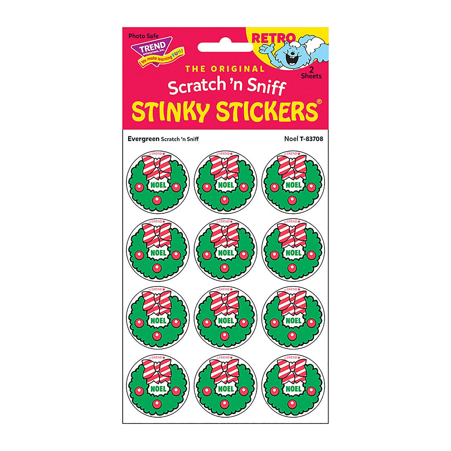 Evergreen, Fantastic scent Retro Scratch 'n Sniff Stinky Stickers®