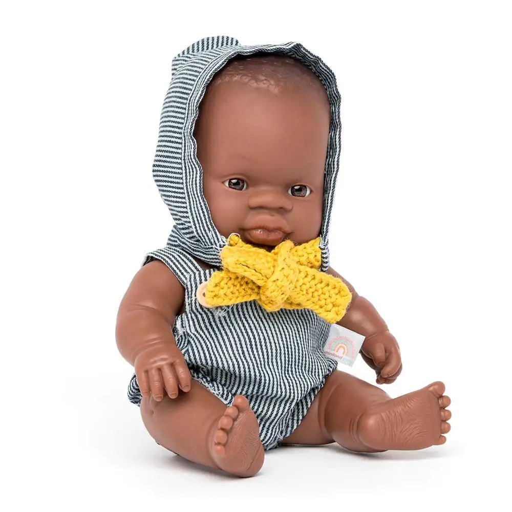 African Boy doll with clothing 8¼"