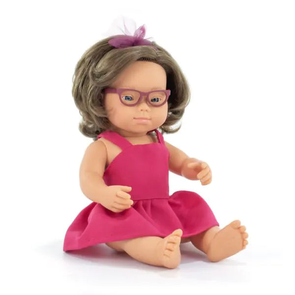 Caucasian girl doll with Glasses 15" My Friends & Me