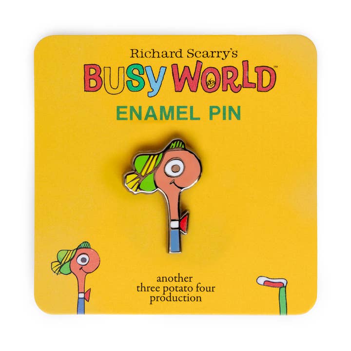 3P4 X Richard Scarry - Lowly Worm Enamel Pin