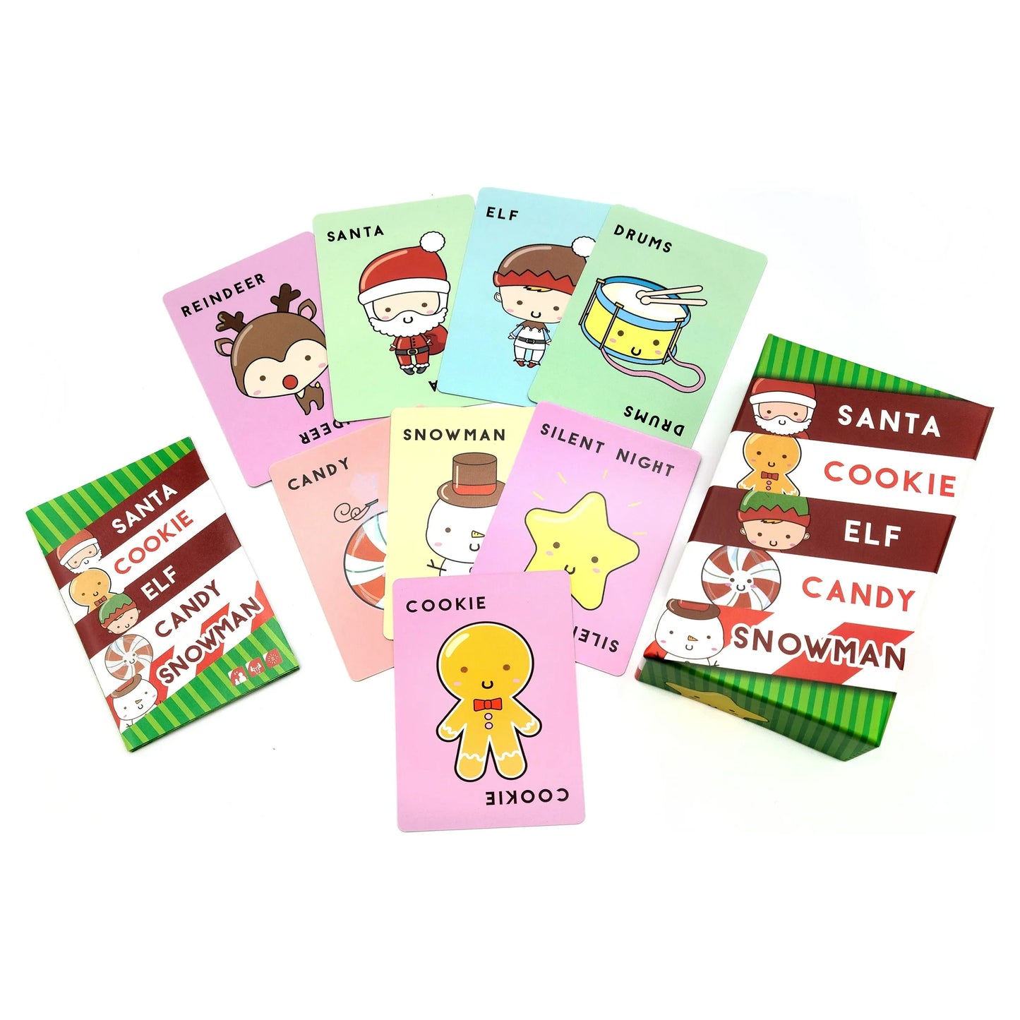 Santa Cookie Elf Candy Snowman Card Game