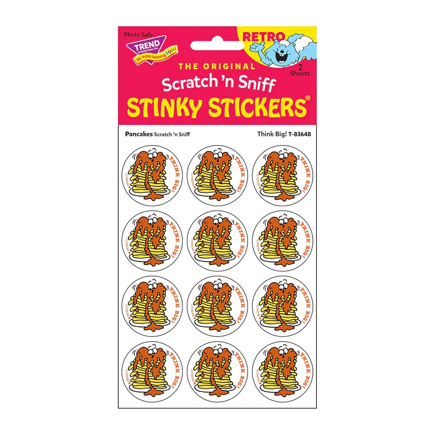 Think Big, Pancakes scent Retro Scratch 'n Sniff Stinky Stickers®