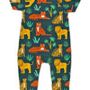 Big Cats - Green Baby Pajamas