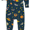 Space Cats- Blue Baby Pajamas