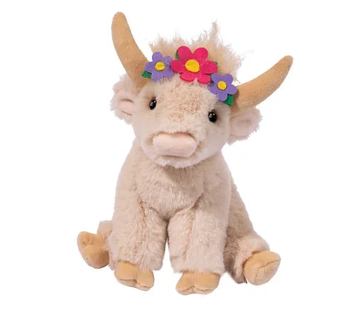 Laddie Highland Cow Mini Soft with Flower Crown