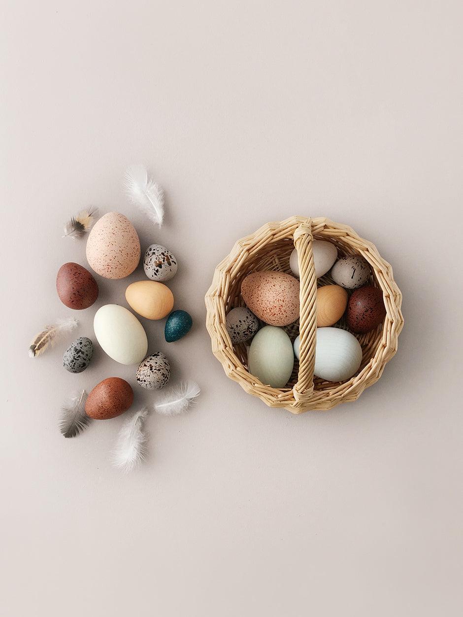 A Dozen Bird Eggs in A Basket