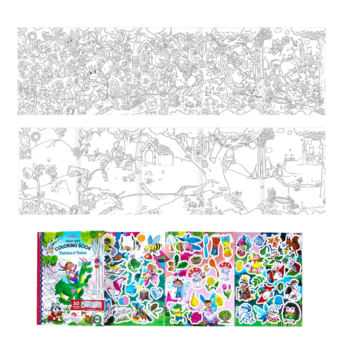 Fairies and Tales - Fold-Out Coloring Book