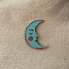 Crescent moon enamel pin