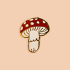 Amanita mushroom enamel pin