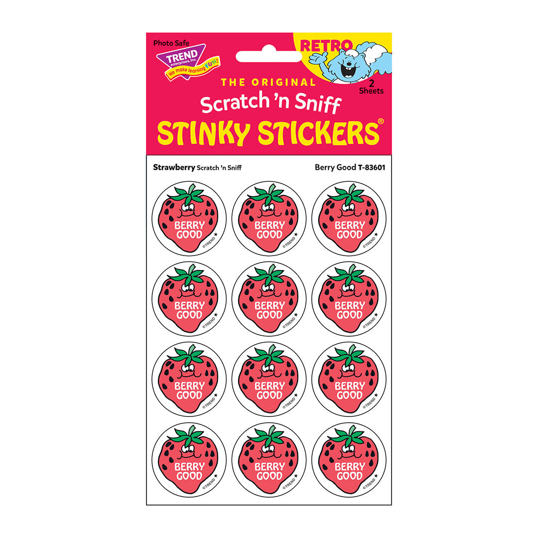 Berry Good, Strawberry scent Retro Scratch 'n Sniff Stinky Stickers