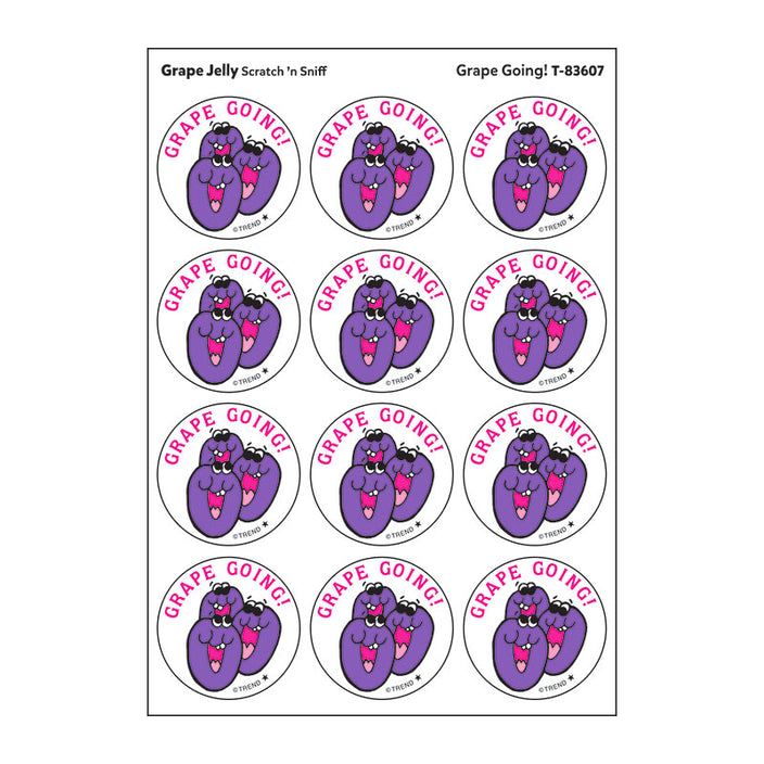 Grape Going!, Grape Jelly scent Retro Scratch 'n Sniff Stinky Stickers