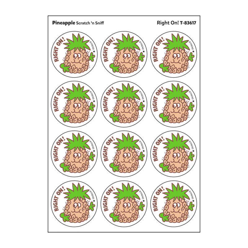 Right On!, Pineapple scent Retro Scratch 'n Sniff Stinky Stickers