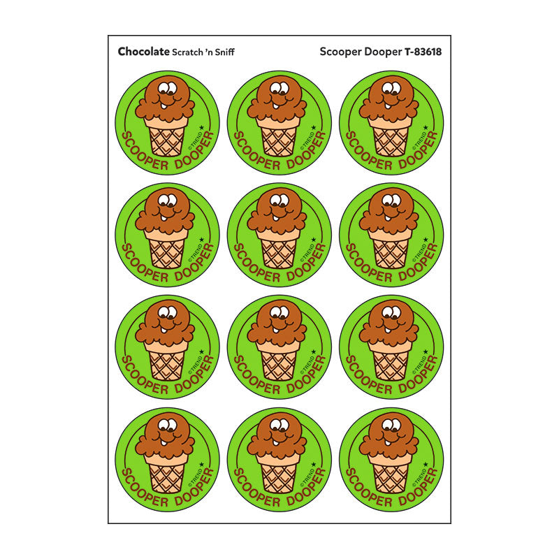 Scooper Dooper, Chocolate scent Retro Scratch 'n Sniff Stinky Stickers®