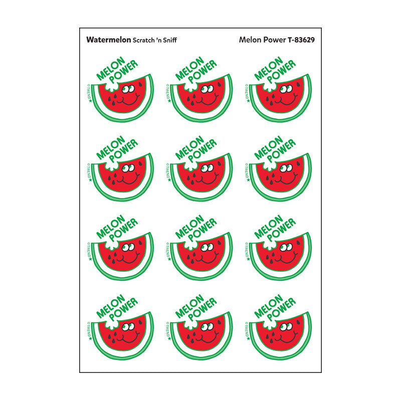 Melon Power, Watermelon scent Retro Scratch 'n Sniff Stinky Stickers