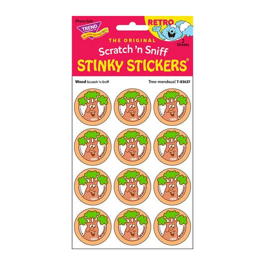 Tree-mendous!, Wood scent Retro Scratch 'n Sniff Stinky Stickers