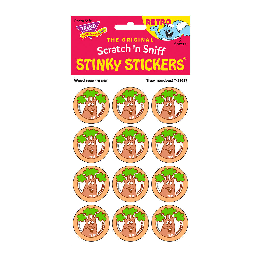 Tree-Mendous, Wood scent Retro Scratch 'n Sniff Stinky Stickers®
