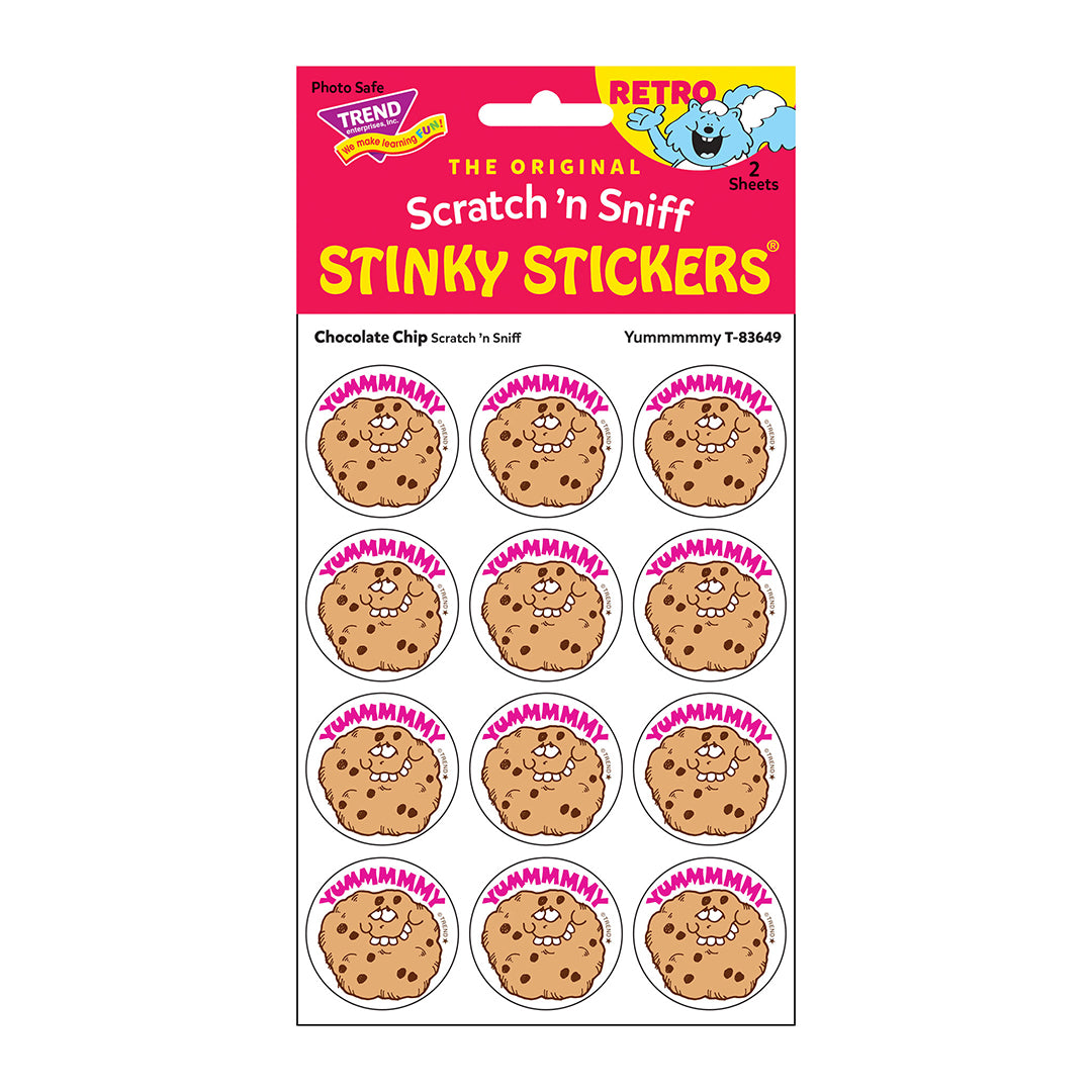 Yummmmmy, Chocolate Chip scent Retro Scratch 'n Sniff Stinky Stickers®