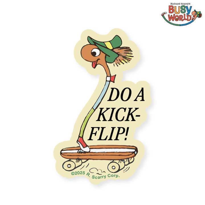3P4 X Richard Scarry - Lowly Kickflip Sticker
