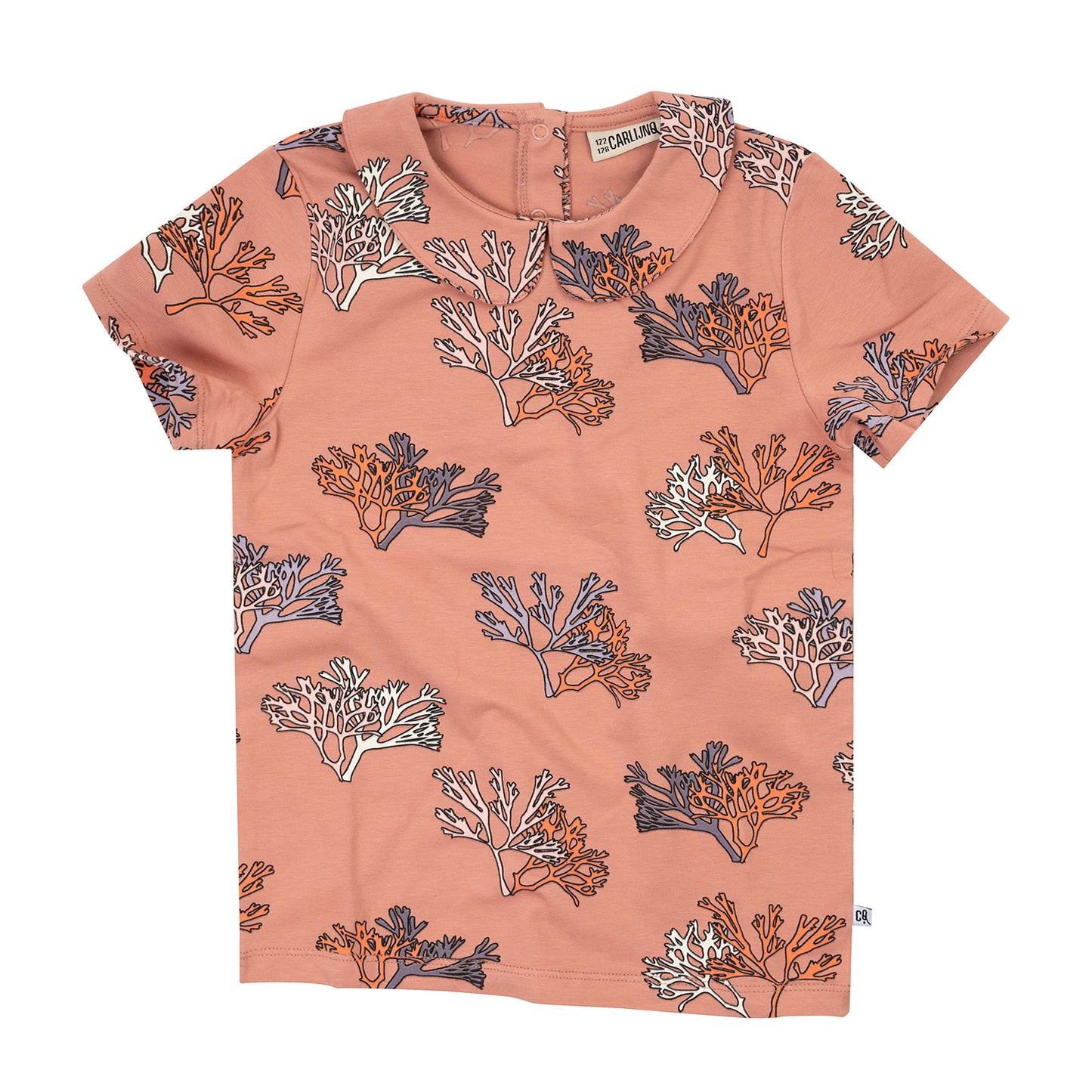 Coral T-shirt with Collar