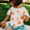 Pale Pink and Green Striped Shorts