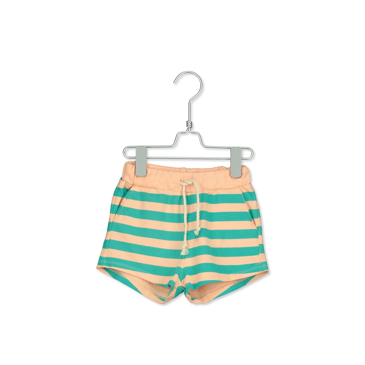 Neon Peach Striped Shorts