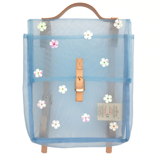 Sequin Flower Mesh Backpack