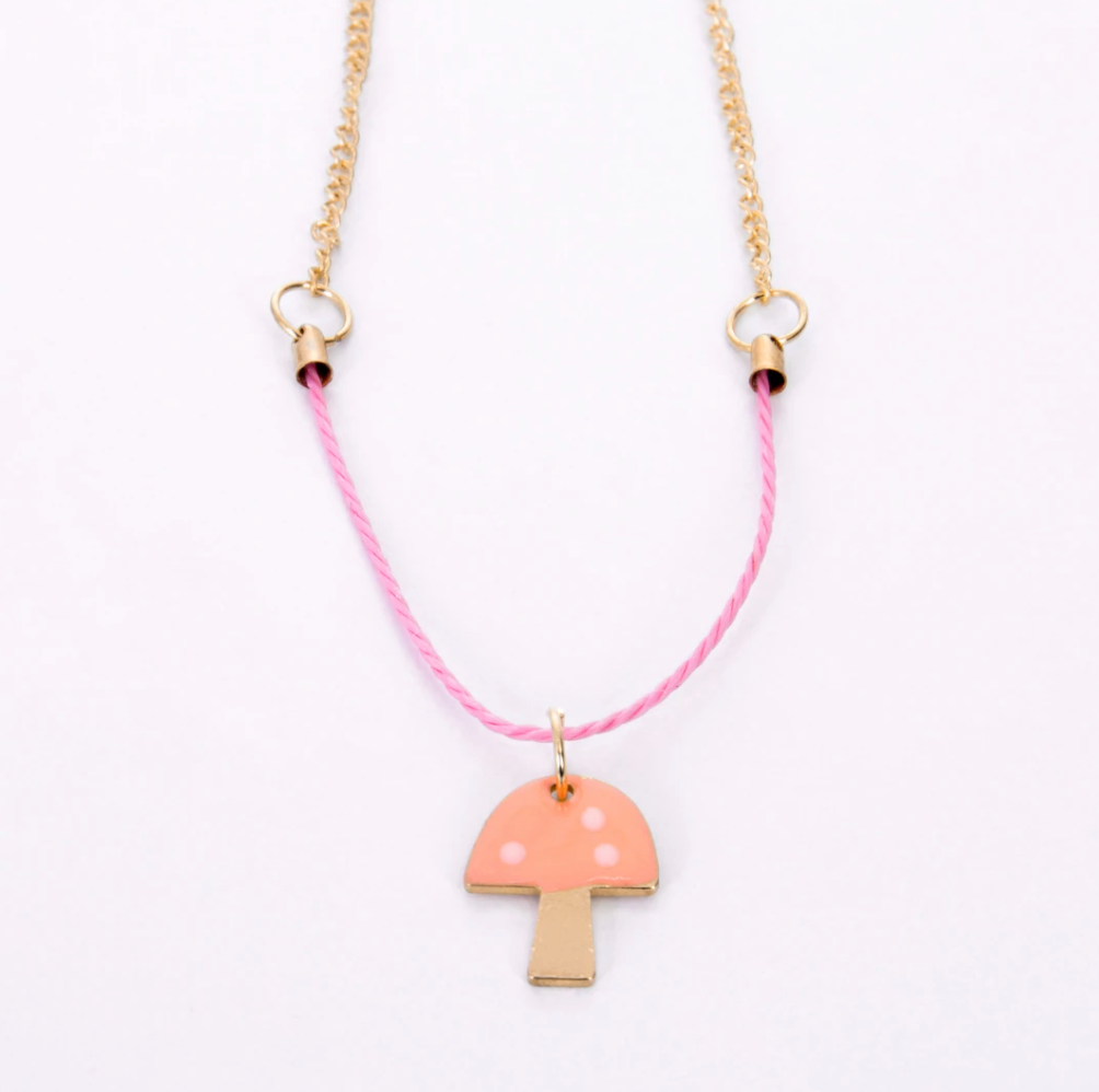 Enamel Mushroom Necklace