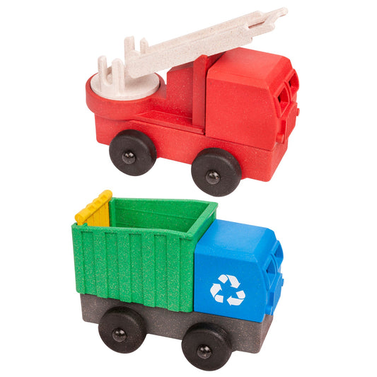 Fire and Recycling Truck (2 Pack)